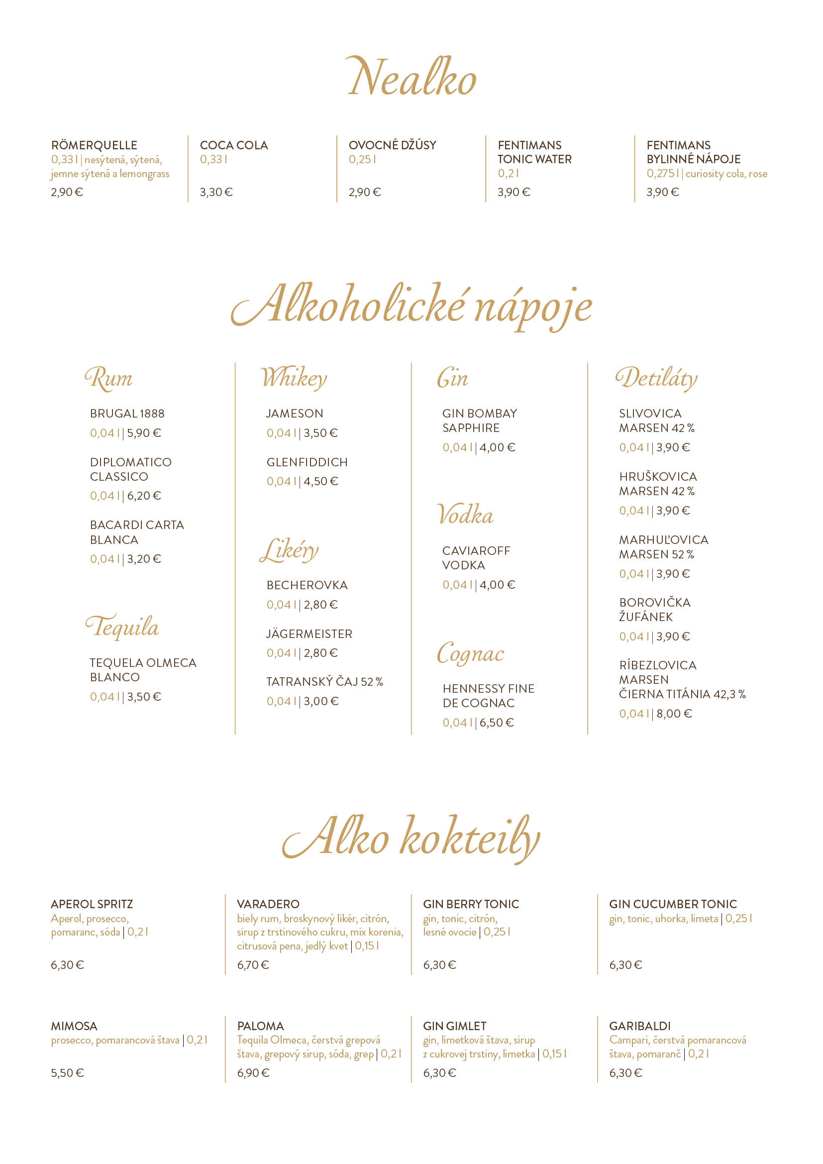 Starý Smokovec menu strana 17