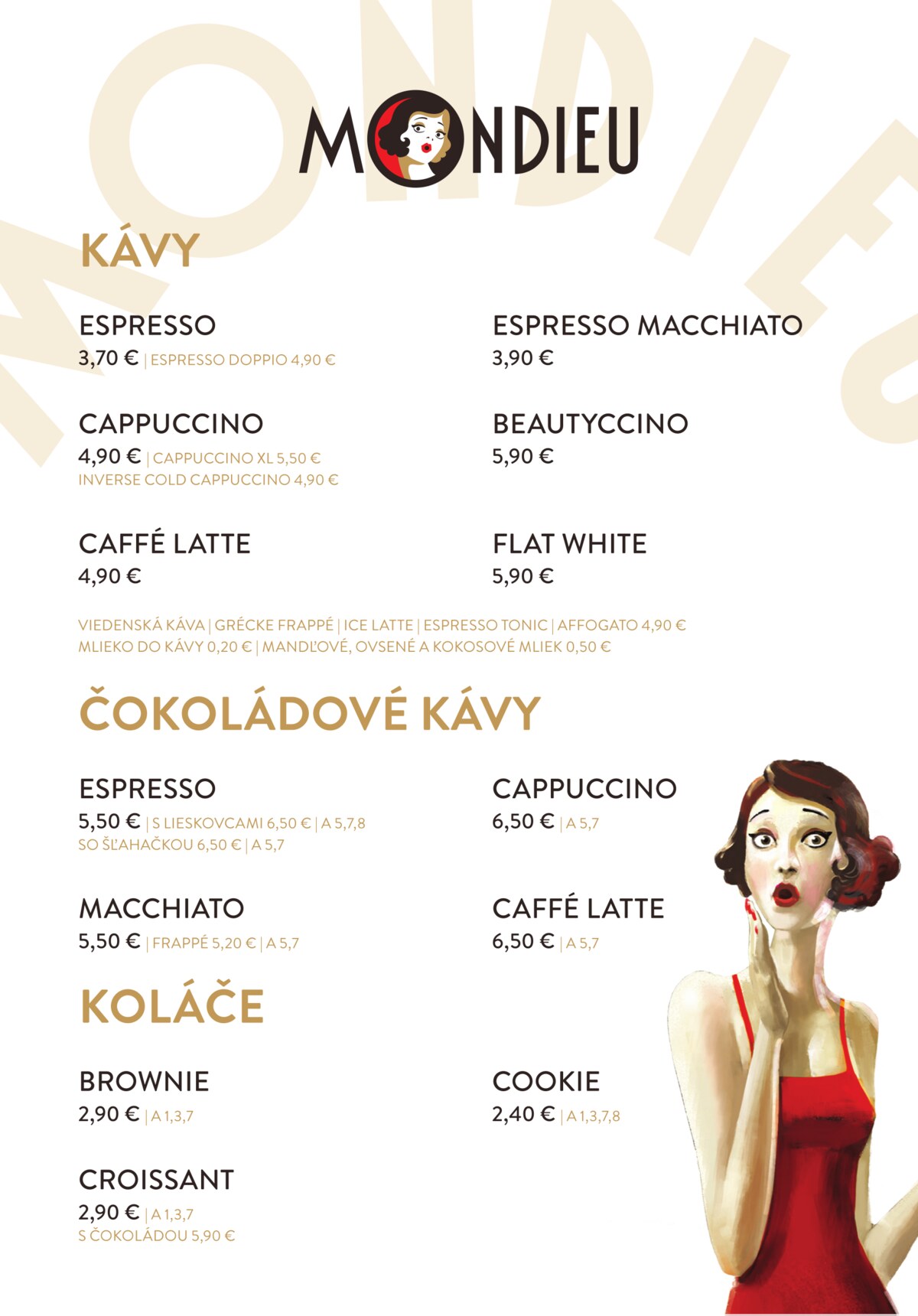 Menu - Eurovea Specialty Coffee Kiosk - 1